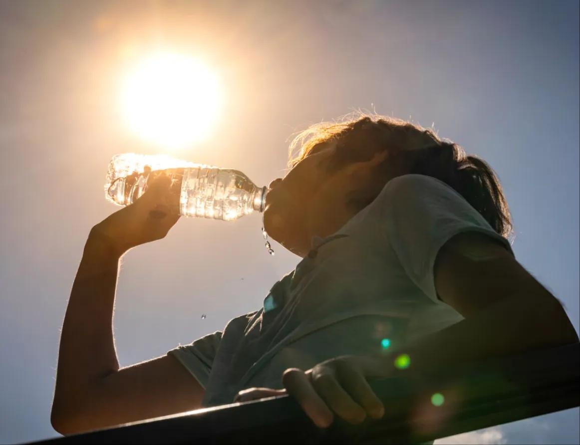 Woman drinking water